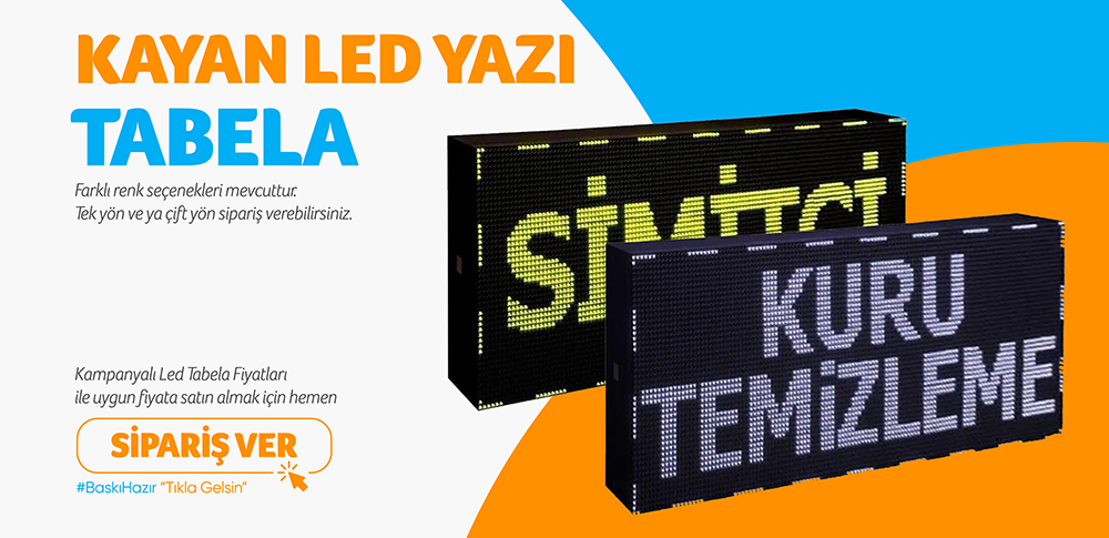 Kayan Yazı Led Tabela