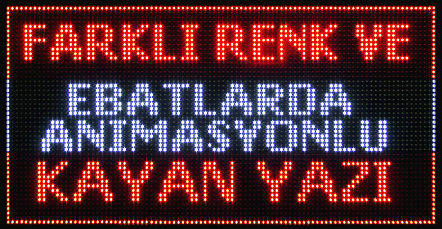 160x96 cm Led Tabela Kayan Yazı (30 Panel)