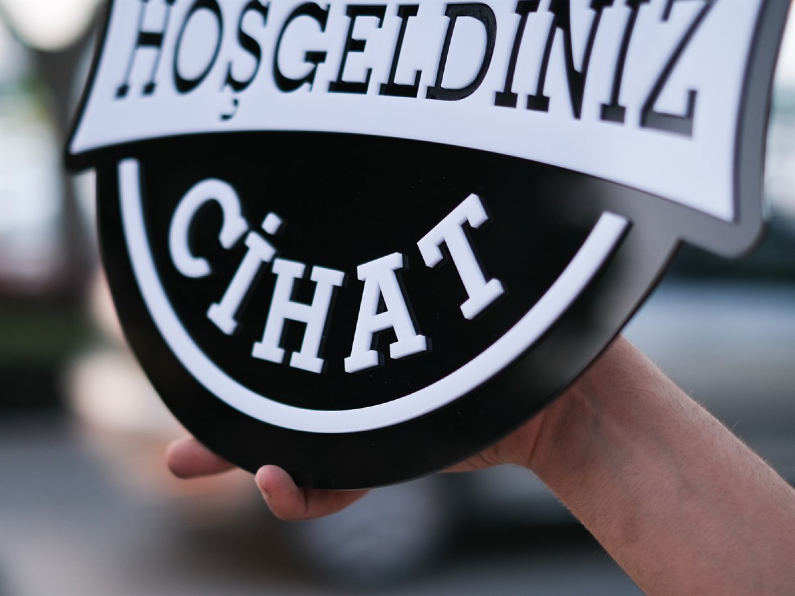 3D Siyah&Beyaz İsimli Pleksi Kapı Süsü 3D Siyah&Beyaz İsimli Pleksi Kapı Süsü