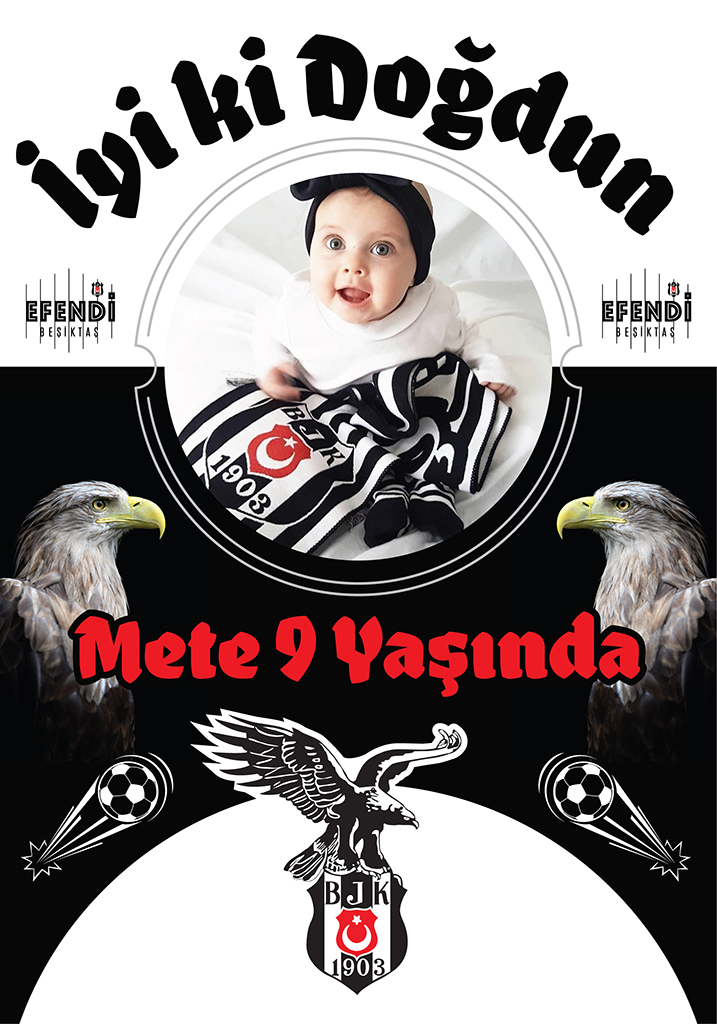 Beşiktaş Doğum Günü Afişi Beşiktaş Doğum Günü Afişi