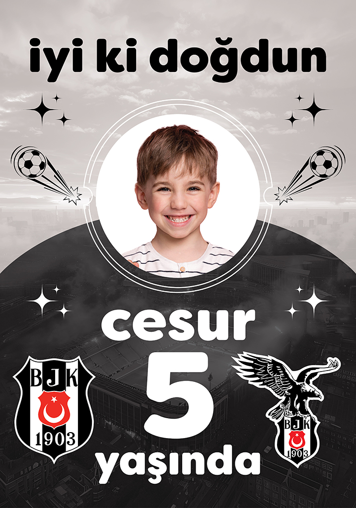 Beşiktaş Doğum Günü Afişi