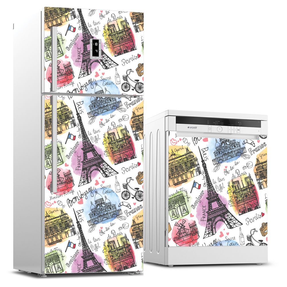 Buzdolabı ve Bulaşık Makinesi Kaplama Sticker Buzdolabı ve Bulaşık Makinesi Kaplama Sticker