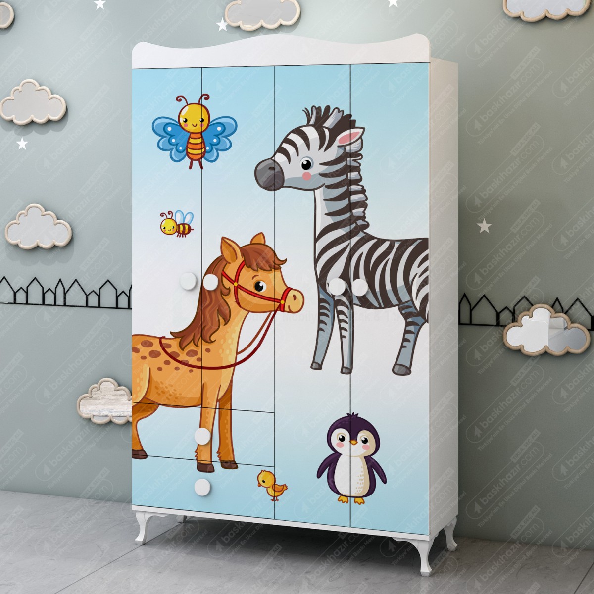 Çocuk Odası Dolap Kaplama Folyoları Çocuk Odası Dolap Kaplama Folyoları