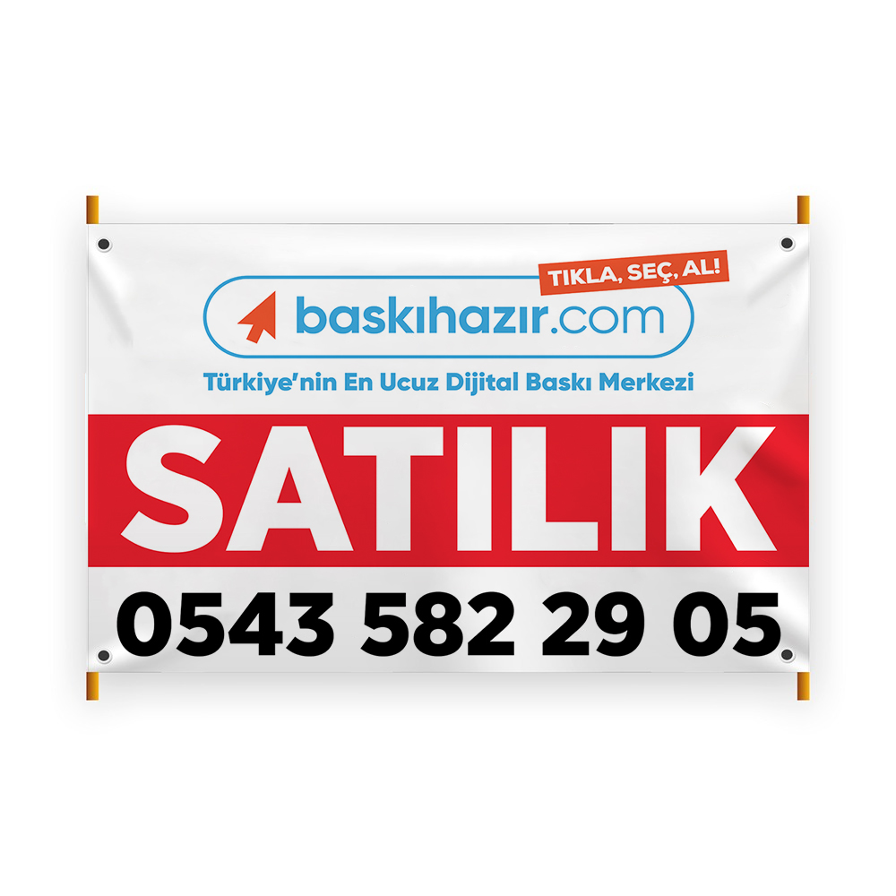 Emlak Afişi Lamine Vinil Branda Baskı ( 100 X 150 CM ) 10 Adet