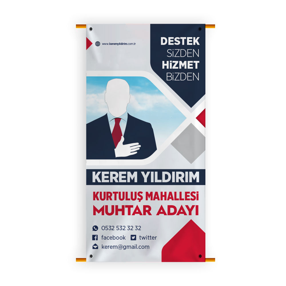 Seçim Afişi Sopalı 50x100 cm - 50 Adet Seçim Afişi Sopalı 50x100 cm - 50 Adet