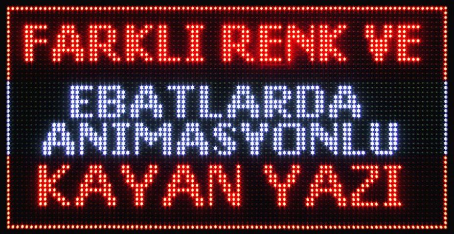 160x96 cm Led Tabela Kayan Yazı (30 Panel)