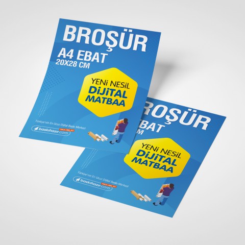 A4 Broşür Çift Yönlü Renkli