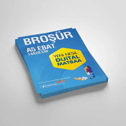 A5 Broşür Çift Yönlü Renkli