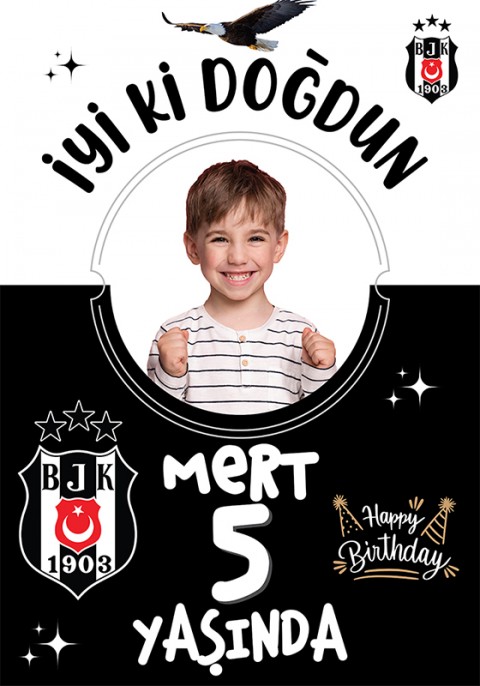 Beşiktaş Doğum Günü Afişi Beşiktaş Doğum Günü Afişi