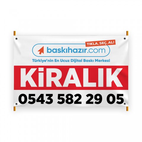 Emlak Afişi Avrupa Vinil Branda Baskı ( 100 X 150 CM ) 10 Adet