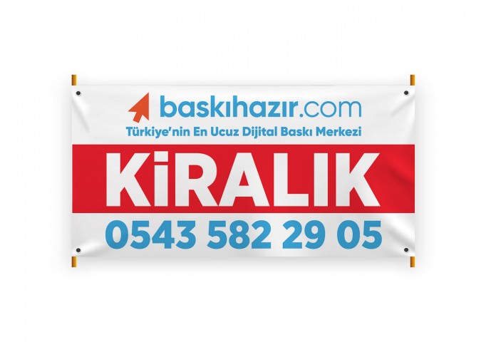 Emlak Afişi Lamine Vinil Branda Baskı ( 100 X 200 CM ) 10 Adet