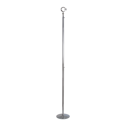 Makam Bayrağı Krom Direk 225 cm
