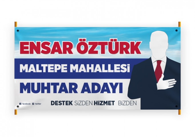Muhtarlık Seçim Afiş ( 100 X 200 CM ) 10 Adet