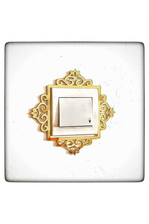 Priz Anahtar Çerçevesi Altın Renk Aynalı Pleksi Dekorasyon Ürünü