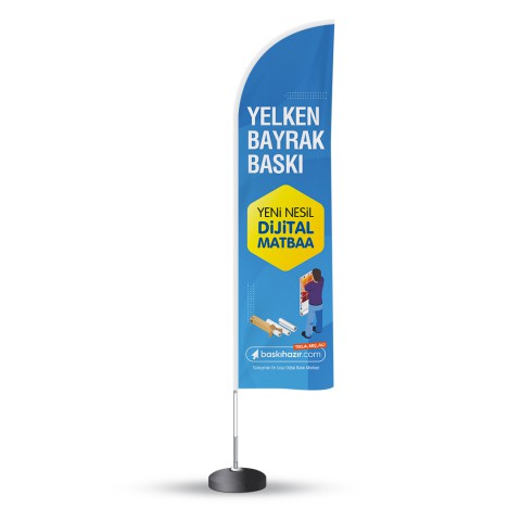Yelken Bayrak Baskı 300x75 cm